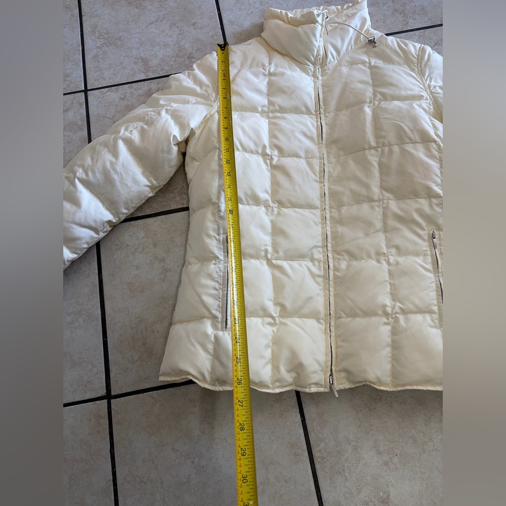 Womens Talbots Petite Ivory Puffer Jacket Size Medium - Picture 5 of 6